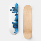 Detroit Michigan Skyline Skateboard (Voorkant)