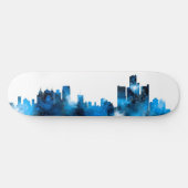 Detroit Michigan Skyline Skateboard (Horizontaal)