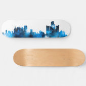 Detroit Michigan Skyline Skateboard (Horizontaal)