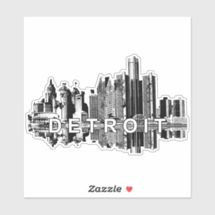 Detroit, Michigan skyline Sticker
