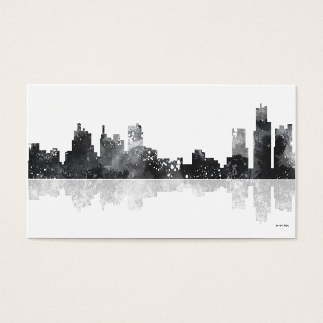 DETROIT, MICHIGAN SKYLINE VISITEKAARTJES (Voorkant)