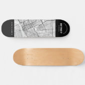 Detroit, Michigan Stadsplattegrond Skateboard (Horizontaal)