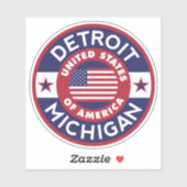 DETROIT, Michigan Sticker (Vel)