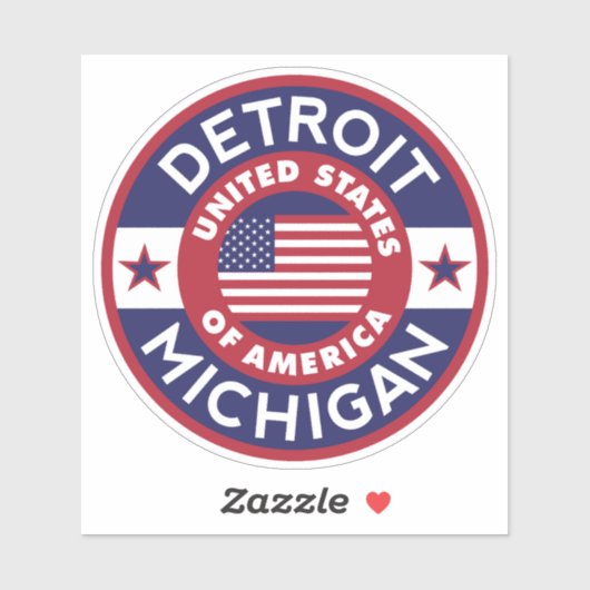 DETROIT, Michigan Sticker (Vel)