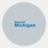 Detroit, Michigan Sticker (Voorkant)