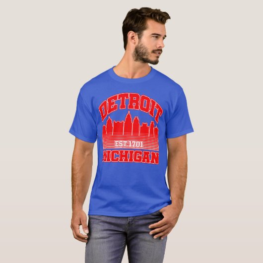 Detroit, Michigan T-shirt (Voorkant volledig)