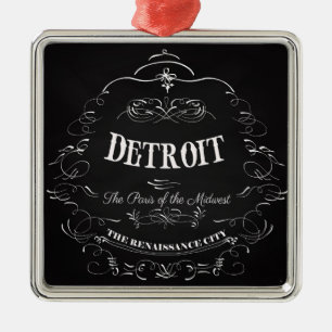 Detroit Michigan - The Paris of the Midwest Metalen Ornament