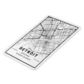 Detroit Michigan USA City Travel City Map Magneet (Linkerzijde)