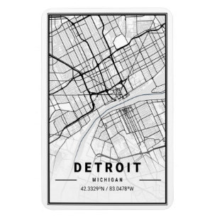 Detroit Michigan USA City Travel City Map Magneet