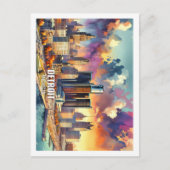 Detroit Michigan Verenigde Staten Famous Place wat Briefkaart (Voorkant)