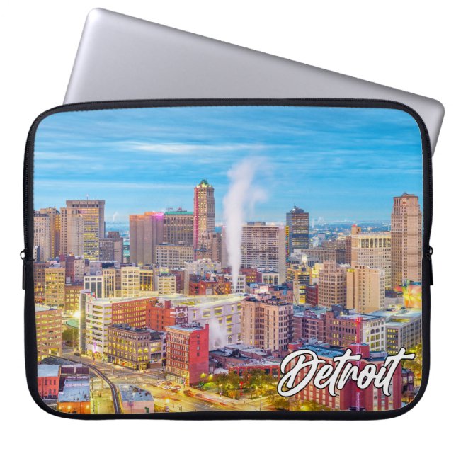 Detroit, Michigan, Verenigde Staten Laptop Sleeve (Voorkant)