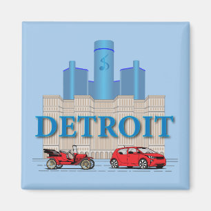 Detroit Michigan Verenigde Staten Magneet