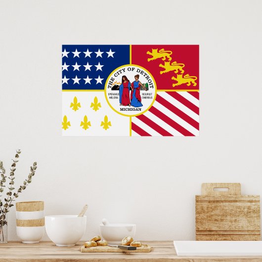 Detroit, Michigan, Verenigde Staten Poster (Keuken)