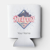 Detroit Michigan Verenigde Staten Skyline  Verenig Blikjeskoeler (Achterkant)