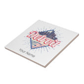 Detroit Michigan Verenigde Staten Skyline  Verenig Tegeltje (Zijkant)