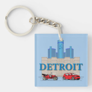 Detroit Michigan Verenigde Staten Sleutelhanger