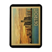 Detroit Michigan Vintage Travel Magneet (Verticaal)
