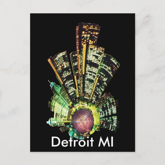 DETROIT MINI PLANET BRIEFKAART (Voorkant)
