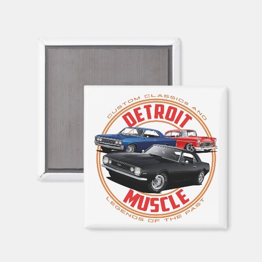 DETROIT-MOSEL MAGNEET (Voorkant / Achterkant)