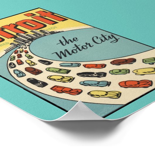 Detroit motor city poster (Hoek)