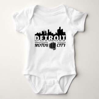Detroit Motor City Skyline Baby Creeper Romper