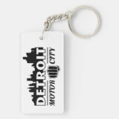 Detroit Motor City Skyline Sleutelhanger (achterkant)
