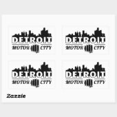 Detroit Motor City Skyline Sticker (Vel)