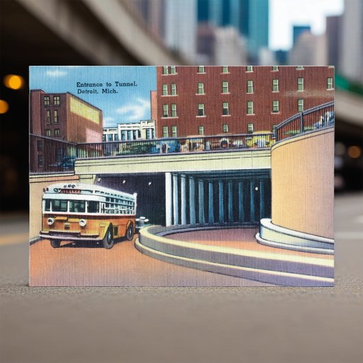 Detroit naar Windsor Tunnel Briefkaart