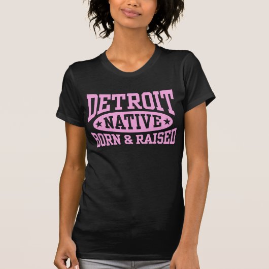 Detroit Native Born and Raised T-shirt (Voorkant)