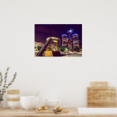 Detroit Night Skyline Poster (Keuken)