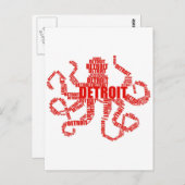 Detroit Octopus Briefkaart (Voorkant / Achterkant)