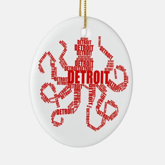 Detroit Octopus Keramisch Ornament (Rechts)