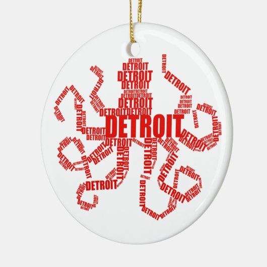 Detroit Octopus Keramisch Ornament (Links)
