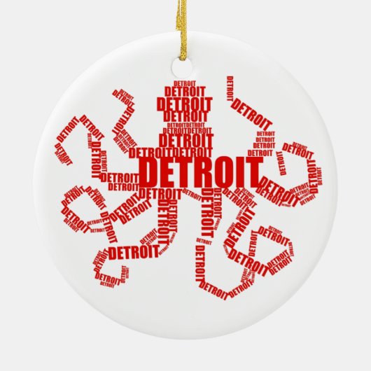 Detroit Octopus Keramisch Ornament (Achterkant)