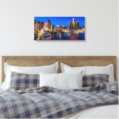 Detroit Oktober Skyline Canvas Print (Insitu (Slaapkamer))