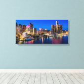 Detroit Oktober Skyline Canvas Print (Insitu (Houten vloer))