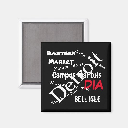 Detroit omringd door liefde magneet (Voorkant / Achterkant)