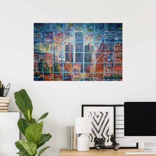 Detroit op My Mind I - Canvas Print (Thuiskantoor)