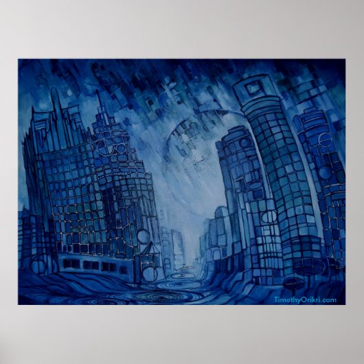 Detroit op Rocks II - Canvas Print (Voorkant)