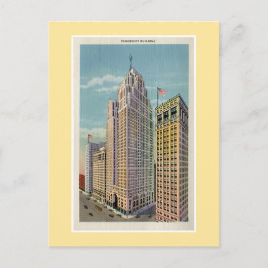  Detroit Penobscot Building Briefkaart (Voorkant)
