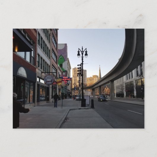 Detroit people mover post card briefkaart (Voorkant)