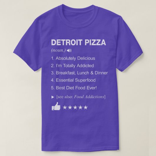 Detroit Pizza Definition Meaning Funny T-shirt (Design voorkant)