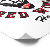 Detroit Red Wings Hockey Mask Gray Officially Lice Poster (Hoek)