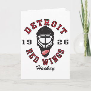 Detroit Red Wings Hockeymasker Grijs Officieel Gel Kaart
