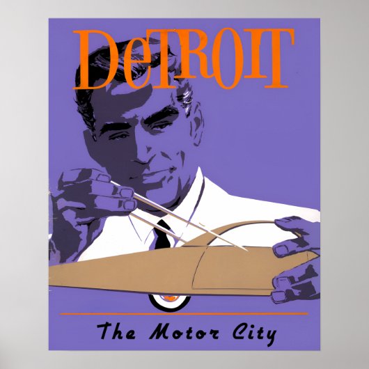 Detroit-reisposter Poster (Voorkant)