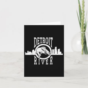 Detroit River Walleye Vissers T-shirt Voor Mannen  Kaart