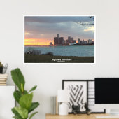 Detroit Riverscape Poster (Thuiskantoor)