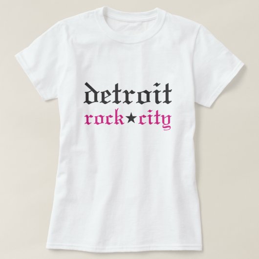 Detroit Rock City Pink Black Women's T-shirt (Design voorkant)