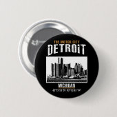 Detroit Ronde Button 5,7 Cm (Voorkant /achterkant)