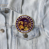 Detroit Ronde Button 7,6 Cm (In situ)